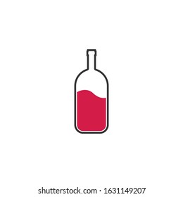 bottle logo vector icon illustration design 