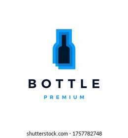 bottle logo vector icon illustration