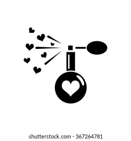 Bottle with love perfume