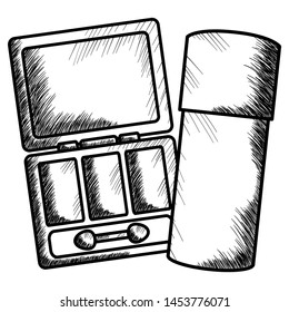 bottle of make up drawing icon