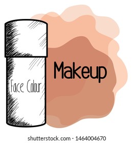bottle of make up drawing icon