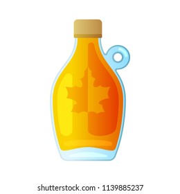 Bottle with maple syrup icon