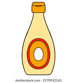 bottle mayonnaise illustration hand drawn isolated vector