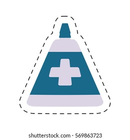 bottle medical container wealth cut line vector illustration eps 10