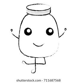 bottle medical kawaii character
