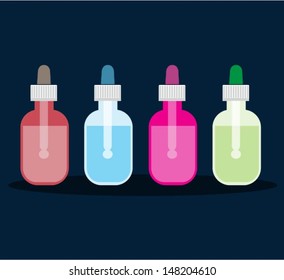  bottle for medicine, alternative medicine, herbal essences, homeopathic, pills or other things.vector