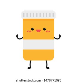 bottle of medicine character vector. wallpaper. white background. free space for text. copy space. blank. drug vector.