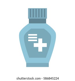 bottle medicine cross icon vector illustration eps 10