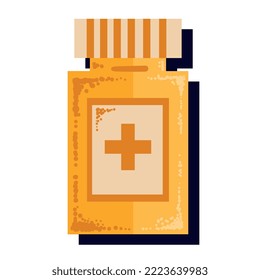 bottle medicine drugs pot icon