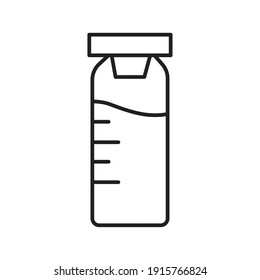 bottle of medicine drugs style line icon vector illustration design