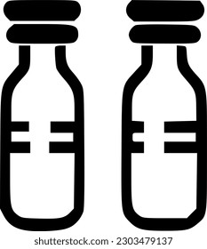 bottle of medicine flat icon. vector bottle of medicine in flat manner isolate on white background. component for web, game and medicine ad
