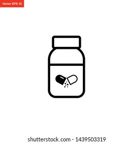 bottle medicine icon vector design