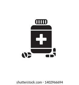 bottle, medicine icon vector template 