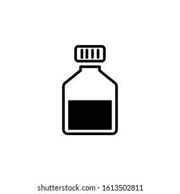 Bottle Medicine with outline icon vector illustration logo template for many purpose.Isolated on white background