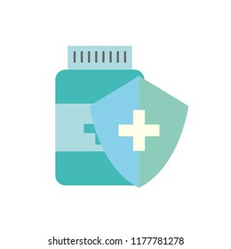 bottle medicine shield protection healthcare