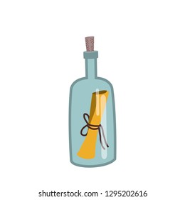 a bottle with a message in it