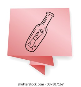 bottle message doodle