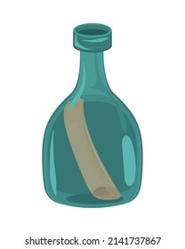 bottle with message icon isolated