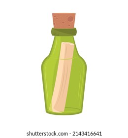 botella con icono de mensaje aislado