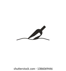 Bottle, message vector icon. Simple element illustration from UI concept. Bottle, message vector icon. Finance concept vector illustration.
