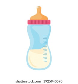 bottle milk baby isolated icon vector illustration design