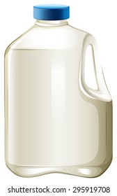 Bottle of milk with blue lid