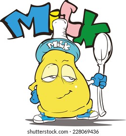bottle milk cartoon