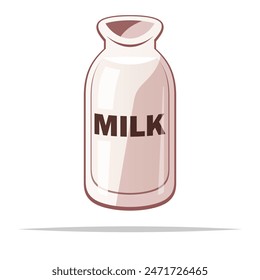 Bottle of milk dairy milk vector isolated illustration