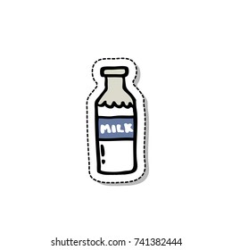 bottle of milk doodle icon