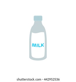 Bottle of milk flat icon