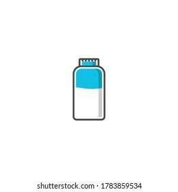 Bottle of milk, flat vector design