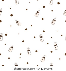 bottle of milk graphic pattern wallpaper