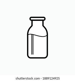 Icono De La Leche Frasco. Símbolo de bebidas - Vector, Firma para diseño, presentación, sitio web o elementos de aplicaciones.