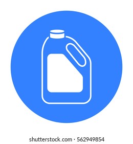Bottle milk icon black. Single bio, eco, organic product icon from the big milk black.