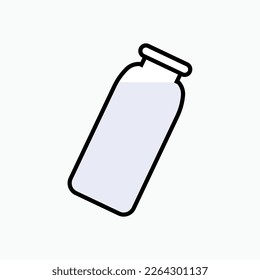 Bottle Milk Icon. Dairy Symbol.