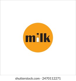 BOTELLA DE LECHE ICONO DISEÑO DE SÍMBOLO DE ILUSTRACIÓN VECTORIAL