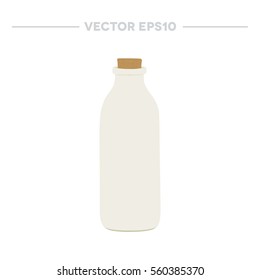 bottle of milk icon. vector illustration