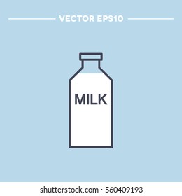 bottle of milk icon. vector illustration