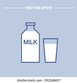 bottle of milk icon. vector illustration