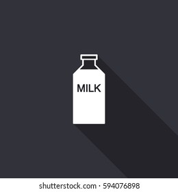 bottle of milk icon. vector illustration
