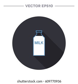 bottle of milk icon. vector illustration