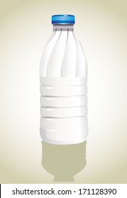 Bottle of milk isolated
