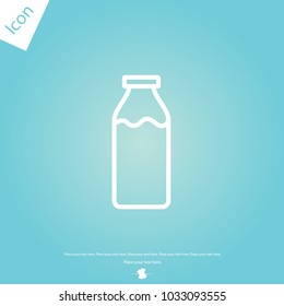 Bottle of milk line icon