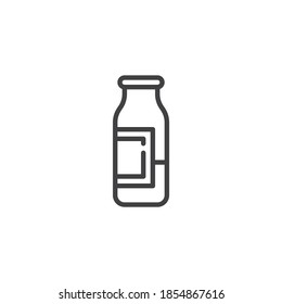 Flasche Milchlinie Symbol. lineares Stilzeichen für mobiles Konzept und Webdesign. Milchflasche Umriss Vektorsymbol. Symbol, Logo-Abbildung. Vektorgrafik