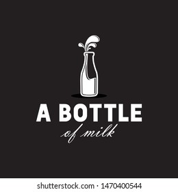 A Bottle of Milk Logo Design Template Inspiration