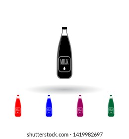 bottle of milk multi color icon. Elements of drink set. Simple icon for websites, web design, mobile app, info graphics