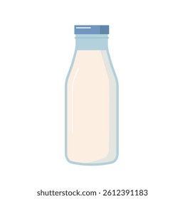 bottle of milk; perfect for dairy-related projects, healthy food designs, kitchen prints, or farm-themed graphics- vector illustration