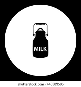 bottle of milk simple black isolated icon eps10