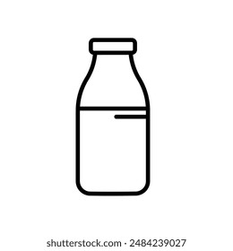 botella de leche, icono simple, Ilustración vectorial	