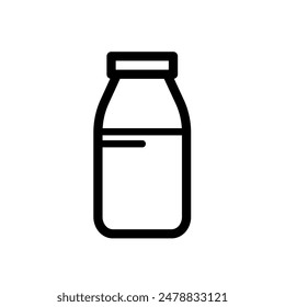 bottle of milk - vector icon	
